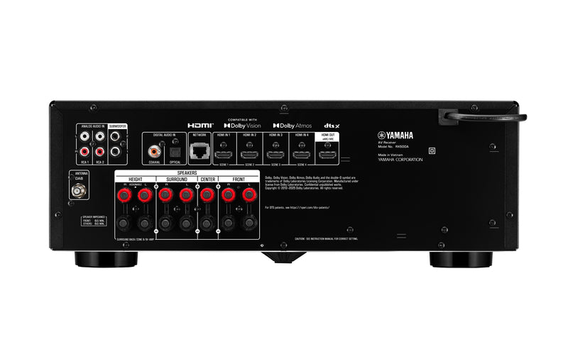 Yamaha RX500A 7.2-Channel AV Receiver — rear panel connections