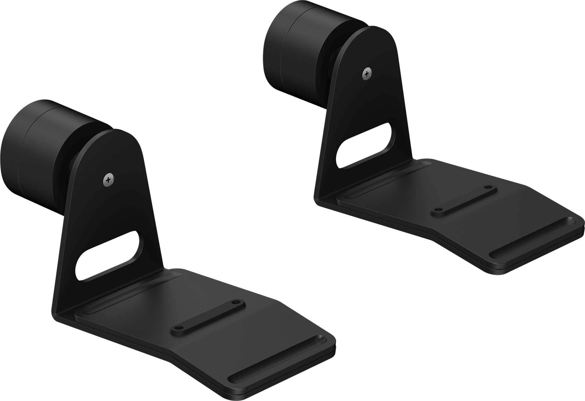 Two Sonos Era 300 wall mounts in black