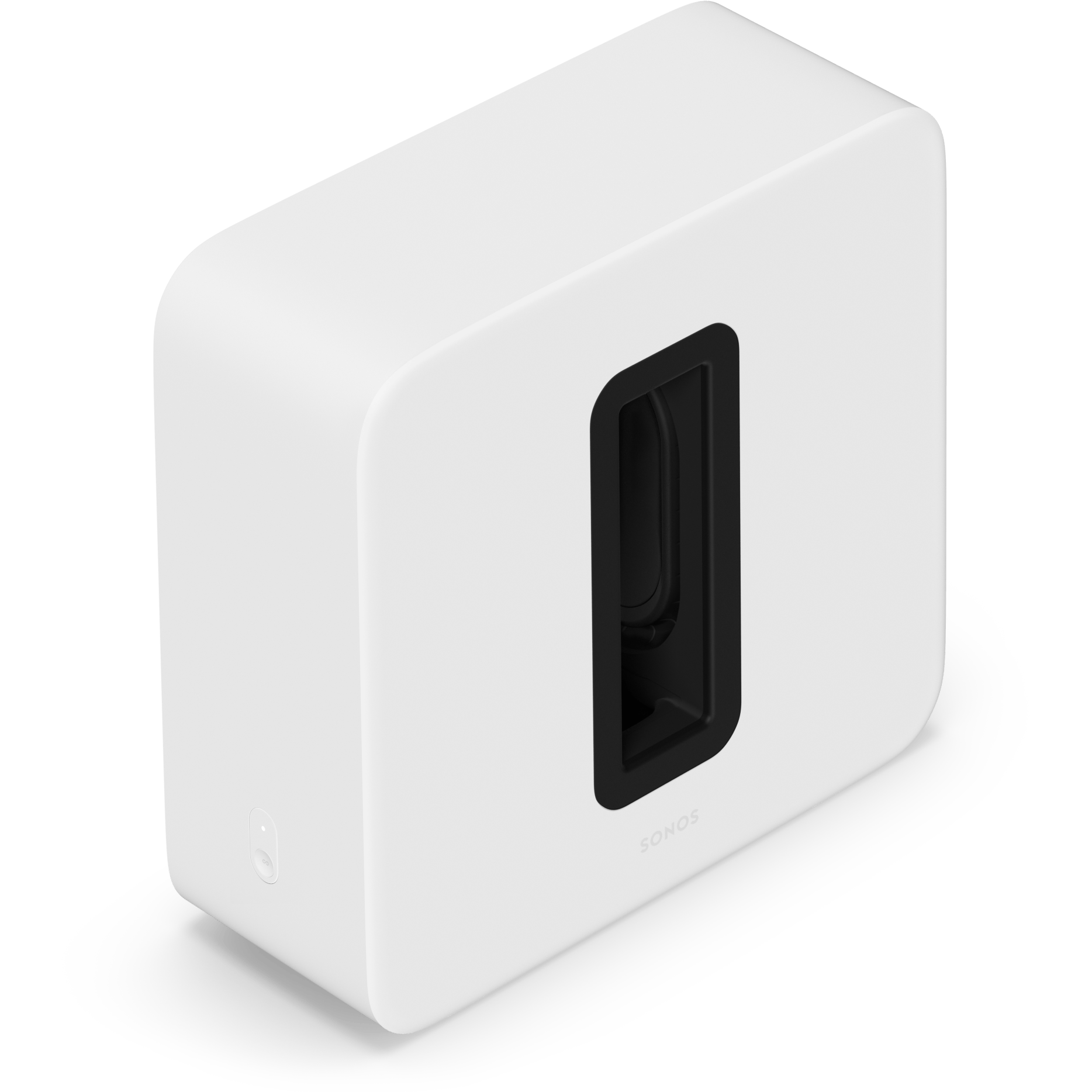 Sonos Sub 4 in White, angled view