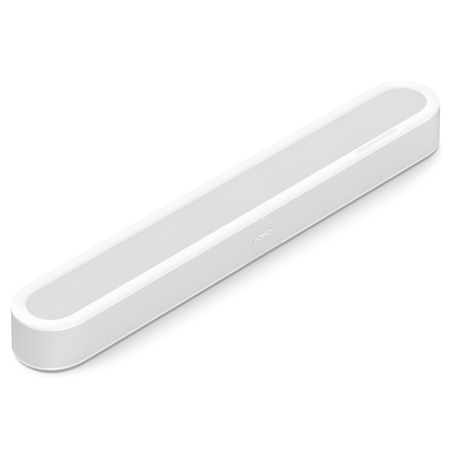 Sonos Beam Ultra soundbar in white, three-quarter front view