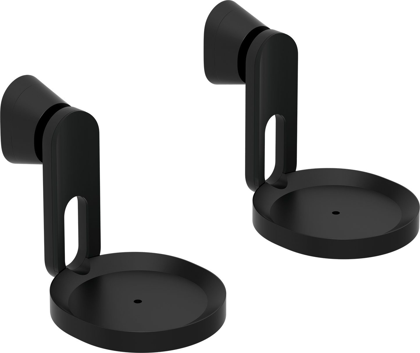Two Sonos Era 100 wall mounts in black