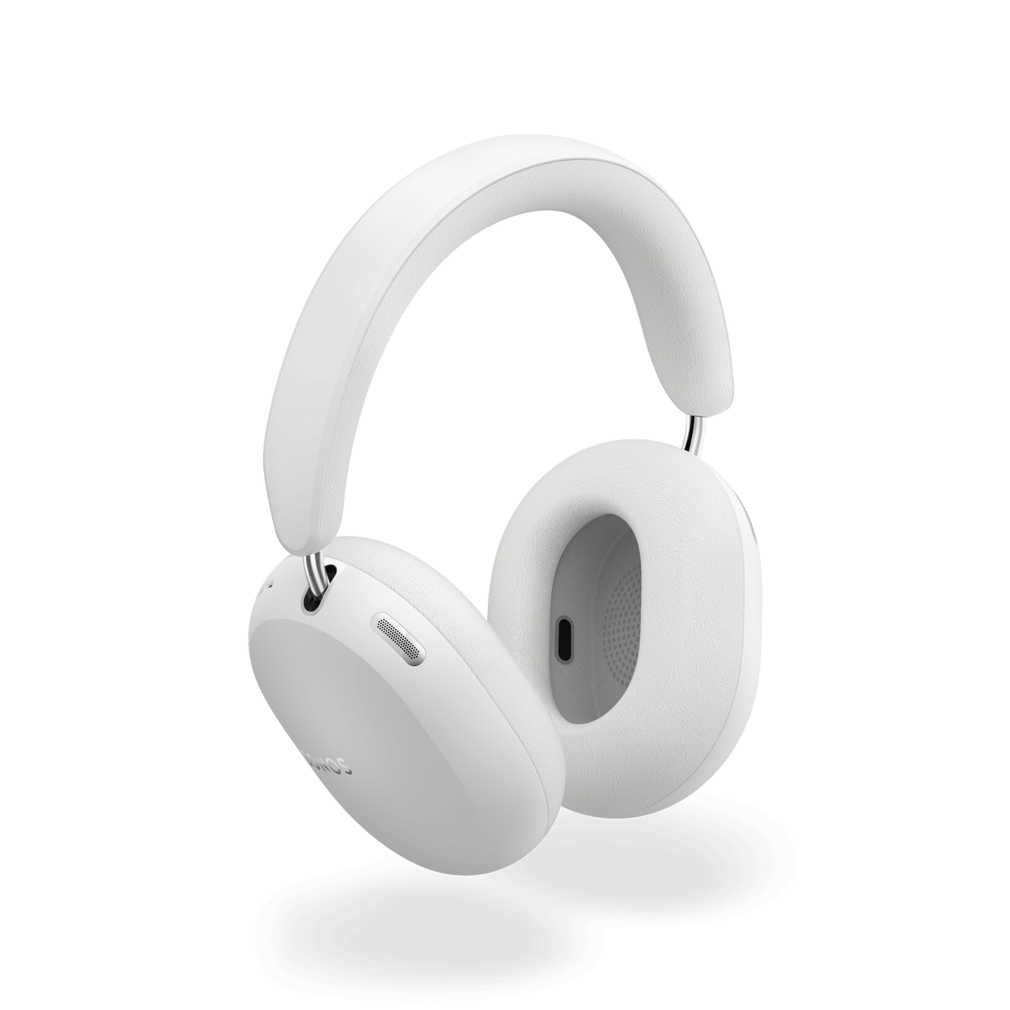 Sonos Ace Ultra wireless headphones in white, three-quarter elevated view