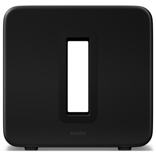 Sonos Sub 4 in Black, front straight-on view