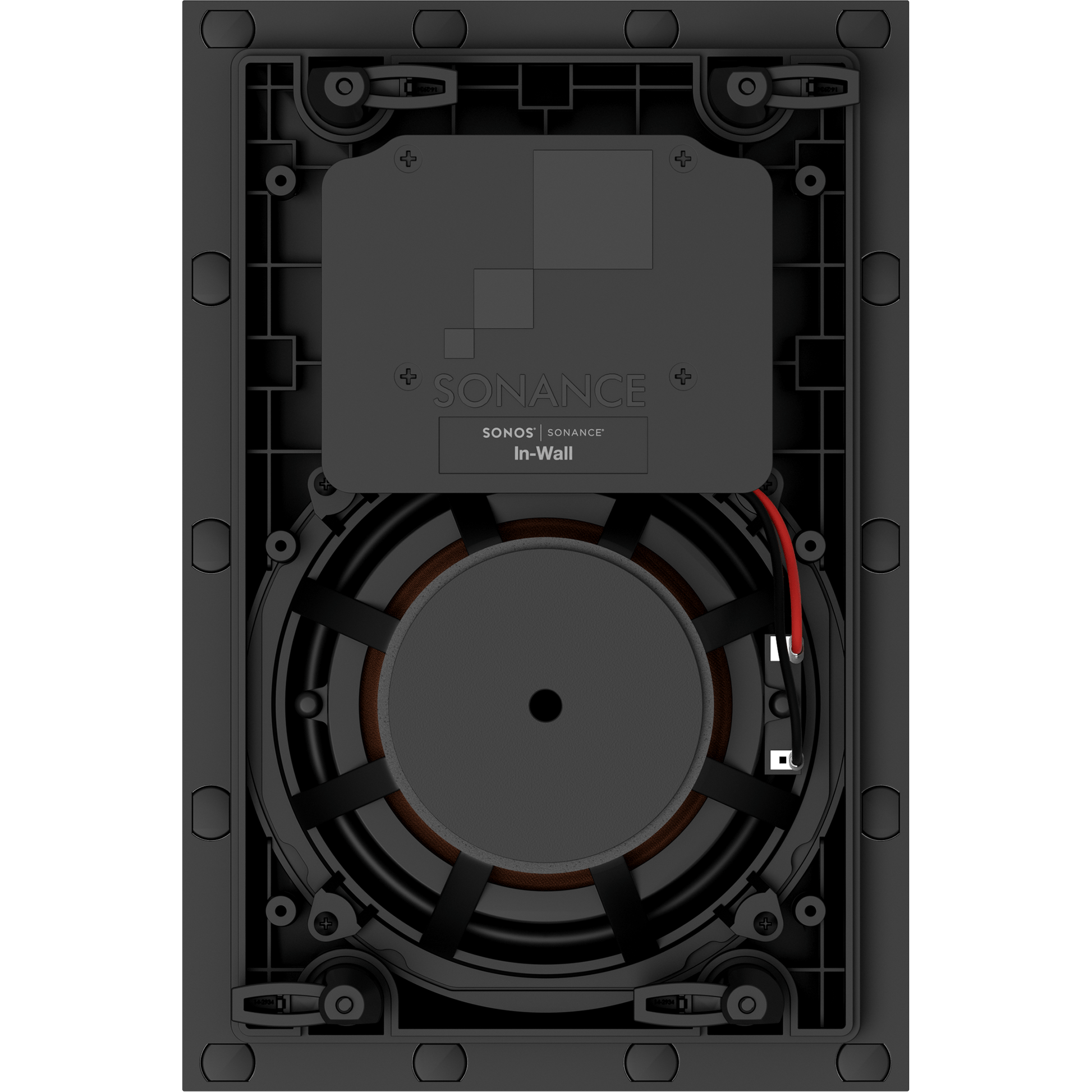 Back view of the in-wall speaker housing