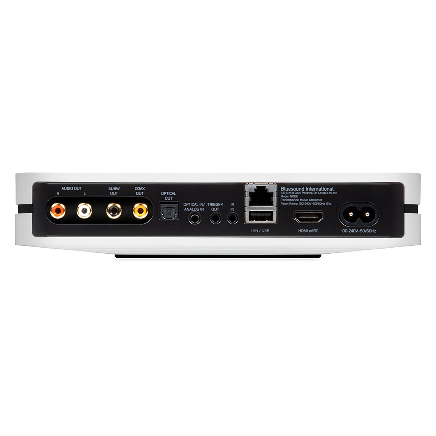Bluesound Node N132 White rear