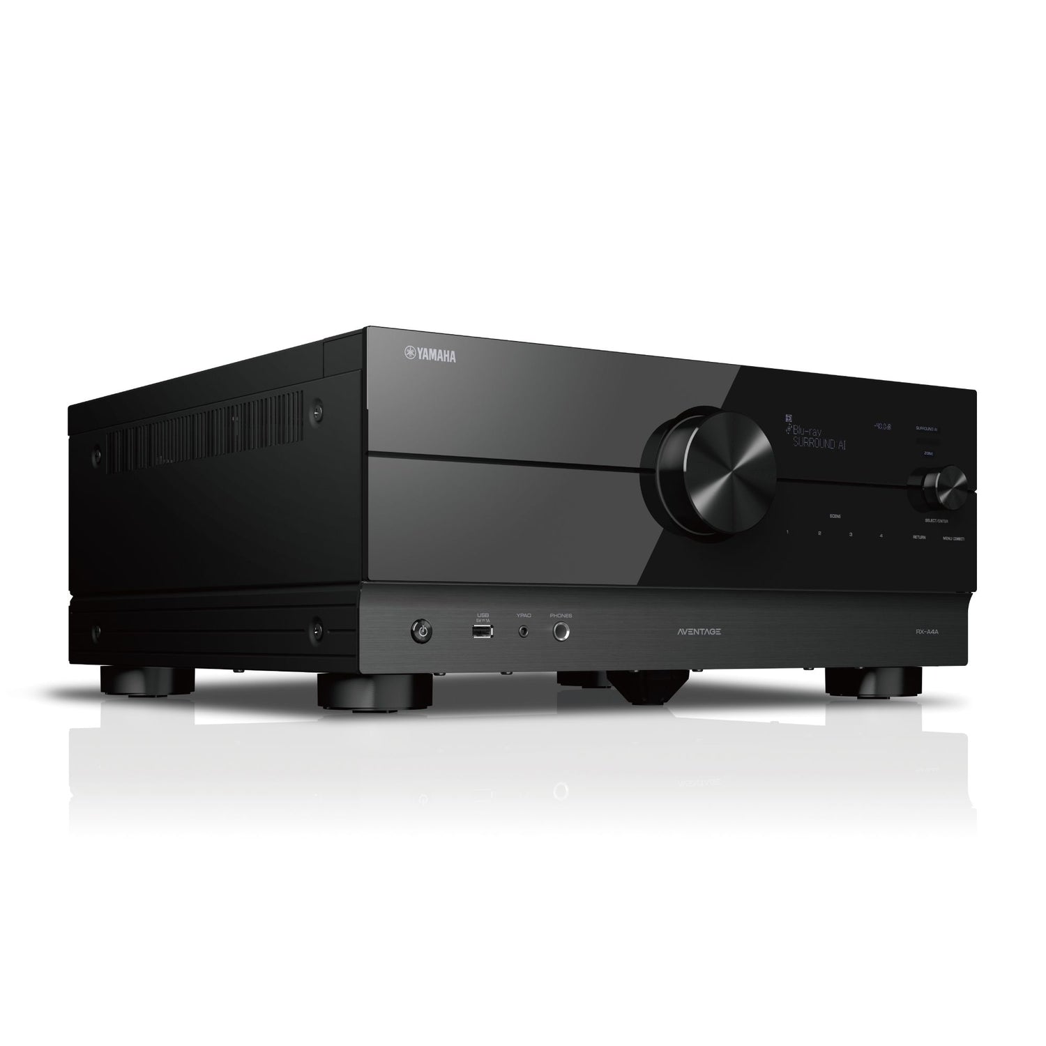 Yamaha RX-A4A AVENTAGE 7.2-channel AV receiver, front angled view